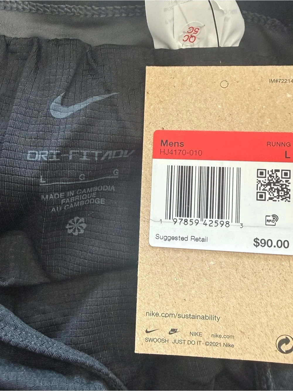 Nike Dri-Fit ADV Lava Loops Running Tights Shorts Black HJ4170-010 Men’s Sizes